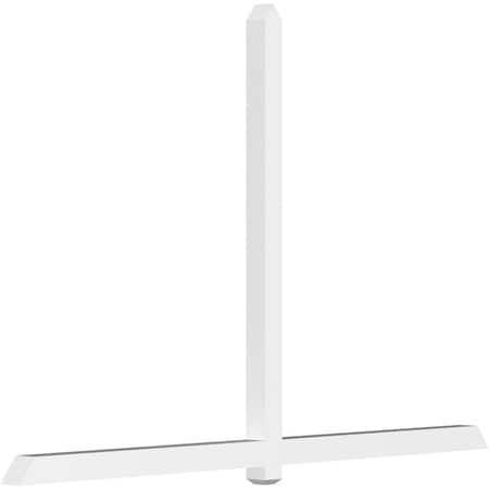 Ekena Millwork Eugene Architectural Grade PVC Gable Bracket, 108"W x 72"H x 4"D x 4"F, 16/12 Pitch GBP108X72X0404EUG00